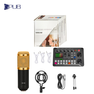 BM800 Professional Recording Studio Sound Card with Microphone Kit for Home Studio