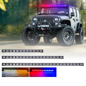 108W LED Warning Light Bar - 9-36V Multi-Color Strobe Emergency Flashing Light for Cars and Trucks