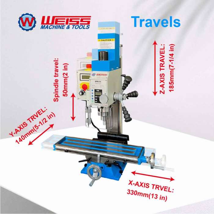 VM18L Variable Speed Milling Machine