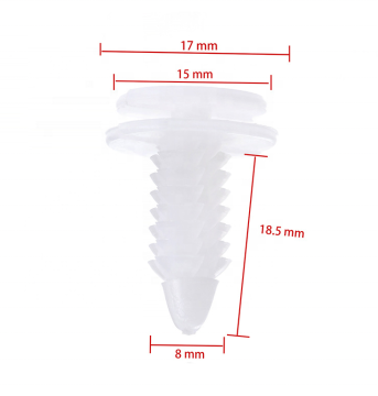 Plastic Fasteners and Clips for 8mm Holes