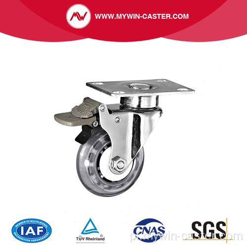 Trzeci Inch Plate PU Medical Caster