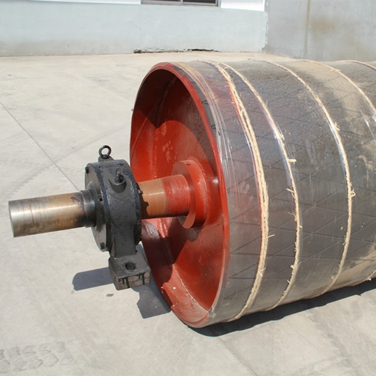 500mm Diameter Rubber Coated Drive Conveyor Pulley for Belt Conveyor