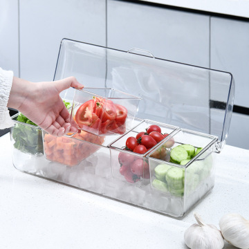 Transparent Detachable Fridge Box: Multi-Compartment Pet Seasoning and Food Storage Solution
