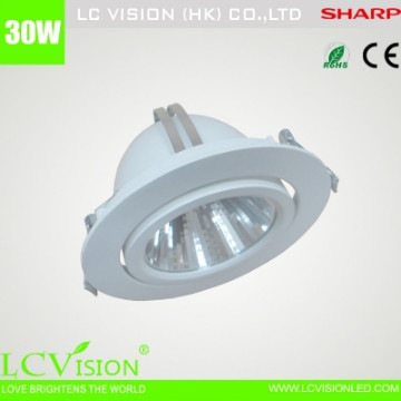 30W LED Down light / SHARP LED Downlight / Adjustable / 2950lm