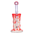 Gorgogliatore di vetro con diffusore fisso Downstem Water Pipe Bong, bagliore nel tubo simpatico 3D scuro, fatto a mano, fatto a mano, fatto a mano