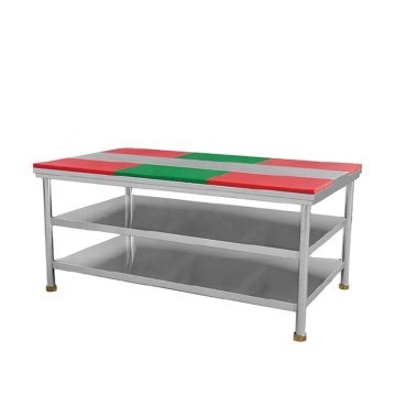 Mesa de trabajo de pez de corte de acero inoxidable S233