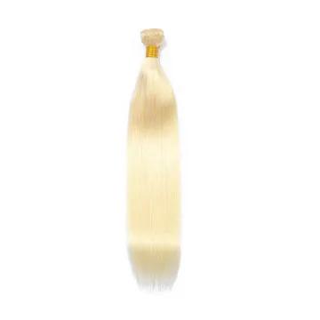 Good Quality 613 Blonde Cuticle Aligned Human Hair 613 Virgin Hair Bundles With Closure