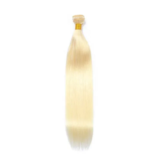 Good Quality 613 Blonde Cuticle Aligned Human Hair 613 Virgin Hair Bundles With Closure