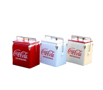 30L Red and Silver Camping Ice Cooler Bag with Bottle Opener