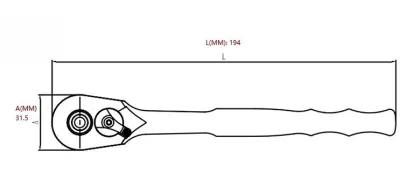 Blue-Point BLPRW3860 10MM Quick Release Ratchet Wrench Metal Handle