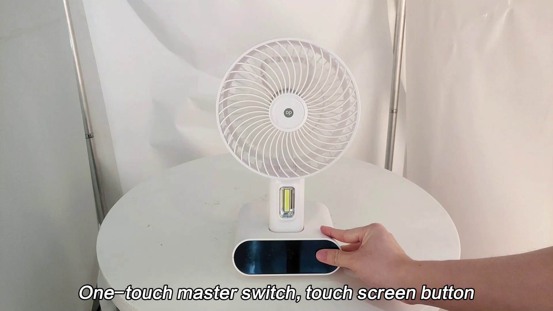 Foldable Desktop Portable Rechargeable Fan with Light