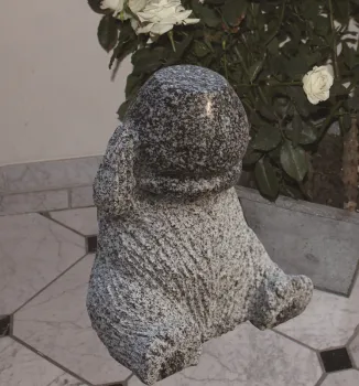 garden bear stone statue
