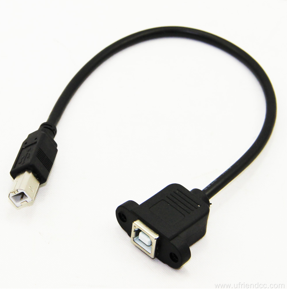 USB TypeB Printer Extension Cable With PanelMount Screw