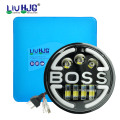 LiuHJG BOSS 7 Inch Round Motorcycle Led Headlight with H4 for Harley