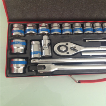 72 tand Dr.Socket Set med Ratchet Handle