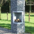 Lareira de gabion durável para jardim e pátio ao ar livre