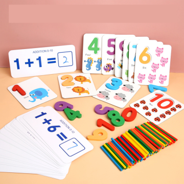 Montessori Math Toy: Digital Matching Box, Wooden Sticks, and Counting Game for Early Learning