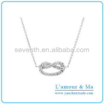 Abstract Design Necklace Jewelry Rhodium/Gold Plated CZ Diamond Brass Pendant Fashion Necklace