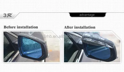 2 PCS Auto Rainproof Eyebrow Side Mirror Rain Shield Visor