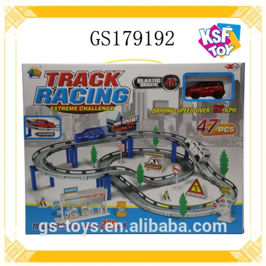 Plastic Slot Toy Battery Operated Railway Toy For Kids