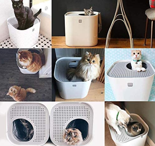 Cat Pet Litter Box Includes Reusable Liner