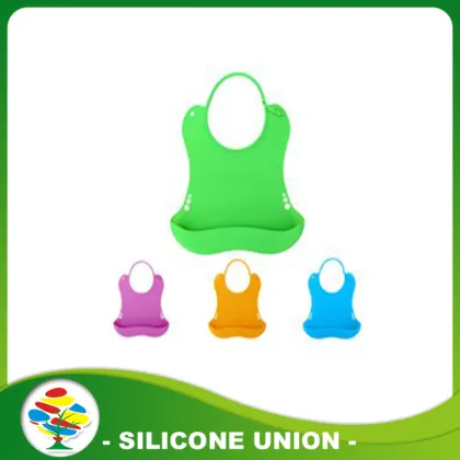 Colourful Waterproof Leak Proof Silicone Baby Bibs