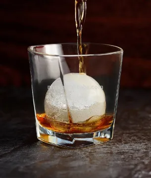 Ice Ball Maker Mold - Black Flexible Silicone Ice Tray - Molds 4 X 4.5cm Round Ice Ball Spheres