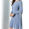 Women's Long Sleeve Knitted Crewneck Dress