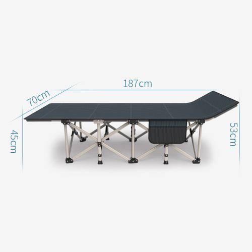 Hochwertiges, klappbares, verstellbares Campingbett aus Metall