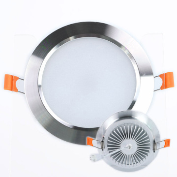 High Power Embedded Chrome Dimmable LED Downlight 220V D165mm