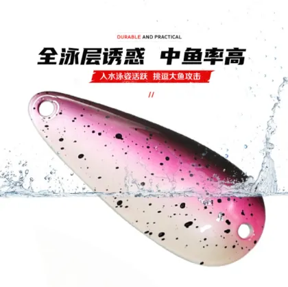 Colorful Horse Mouth Spoon Luya 7.5g Metal Plate Sequin Fishing Bait