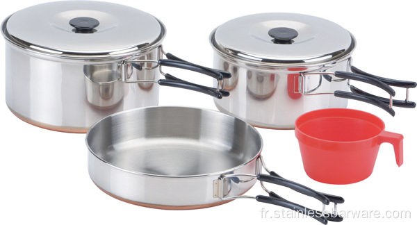 Pots et casseroles empilables Camping