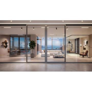 Resistência panorâmico do vento forte da porta de vidro deslizante