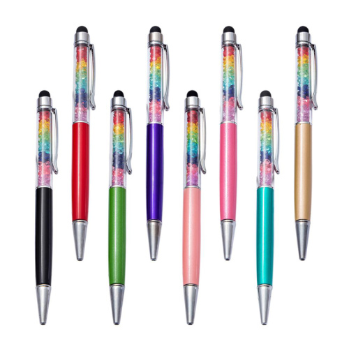 Metal Ballpoint Pen With Rubber Stylus