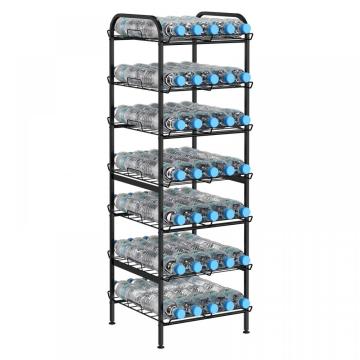 7 Tier Free Standing Water Bottle Storage Organizer