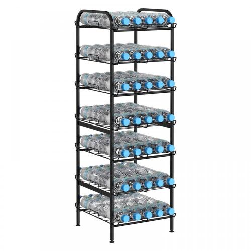 Water Bottle Organization Holder 7 Tier Free Standing Water Bottle Storage Shelf Factory