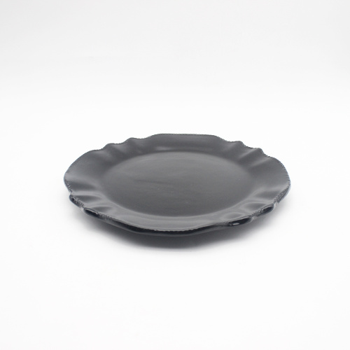 Nordic Ceramic Black Bowl and Plate Set Settware