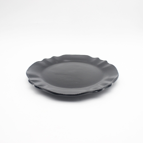 Nordic Ceramic Black Bowl und Teller -Set -Geschirrset