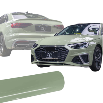 High-Glossy Khaki Green Car Wrap