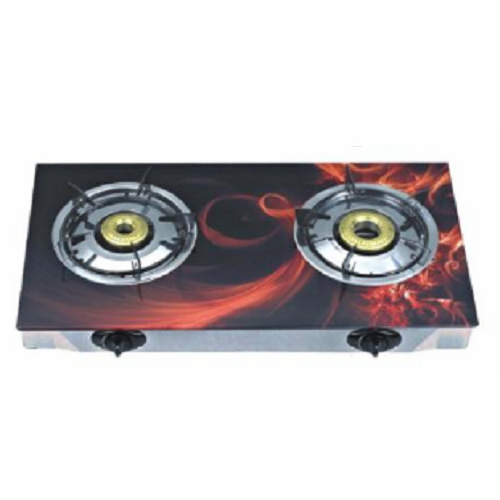 Cooktop de 2 queimadores com vidro colorido