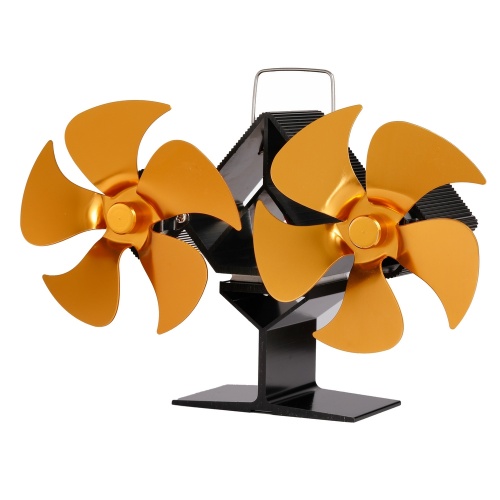 8 Blade fireplace Fan Mouted Head Heat Powered Stove Fan Log Wood Burner Eco Friendly Quiet Fan Home Efficient Heat Distribution