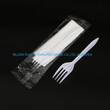 Disposable Fork With White Napkin