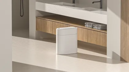 Automatic Bag-Laying Double-Door Sensor Trash Can