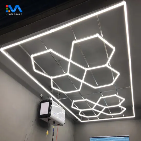 Honeycomb LED Ceiling Lights for Auto Detailing Shops