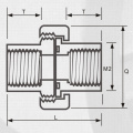 ASTM SCH80 UPVC Female Union Dark Grey Color