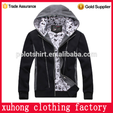 wholesale fashion design youth european style hoodie jacket for men with zipper