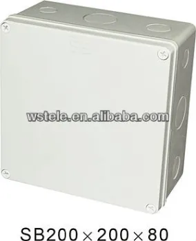 SB 200*200*80 plastic screw Junction Box without cable glands