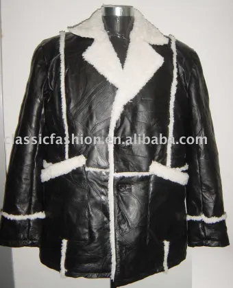 Patchwork leather jacket