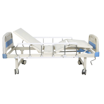 Two Cranks Manual Medical Patient Hospital Bed