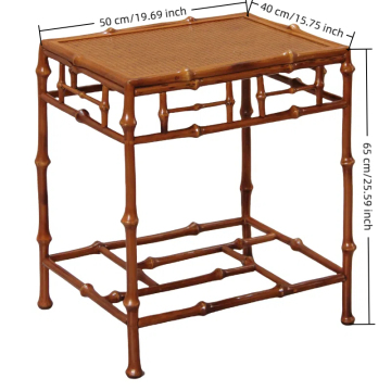 Minimalist Non-Toxic Bamboo Table for Tea Houses and Outdoor Settings